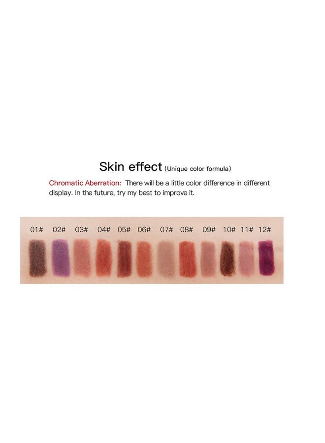 Matte Lip Liner 12 Pcs Nude Brown Series Highly Pigmented And Smoothly Velvet Lipliner Pencil Set Long Lasting And Waterproof Durable Lip Liners (12Pcs1)