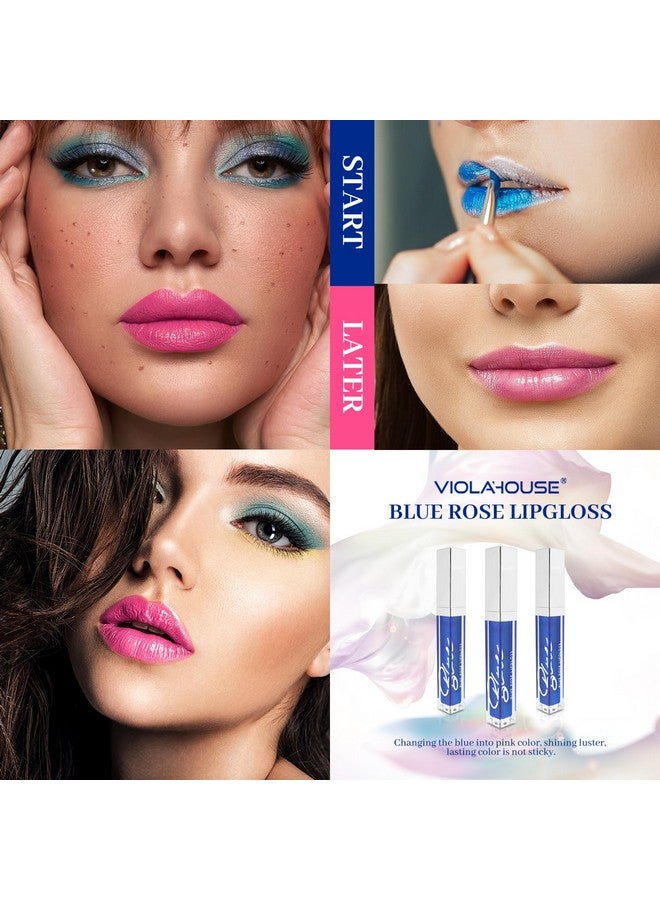 Color Changing Lip Gloss Blue In Pink Ph Lipstick Tinted Waterproof Long Lasting Gloss Rose Lip Gloss. 5Ml/0.17Fl Oz (Peach Blossom)