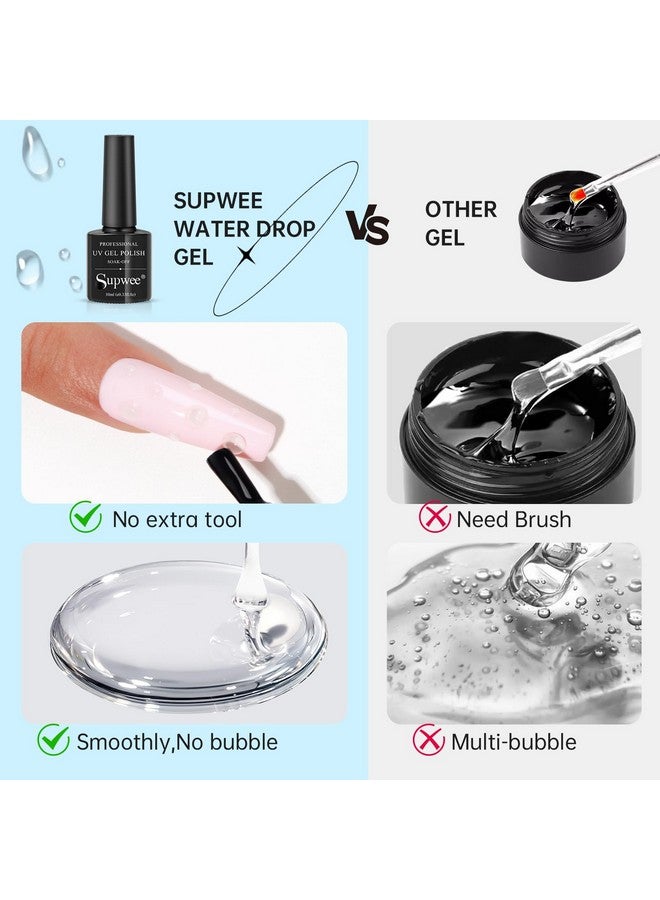 Clear 3D Nail Gel Sculpting Gel For Nail Art Water Droplet Gel Nail Polish For Nail Rhinestone Nail Craving Gel Paint For Home Manicure Diy Soak Off Uv Gel Drawing Molding Nail Art Glue