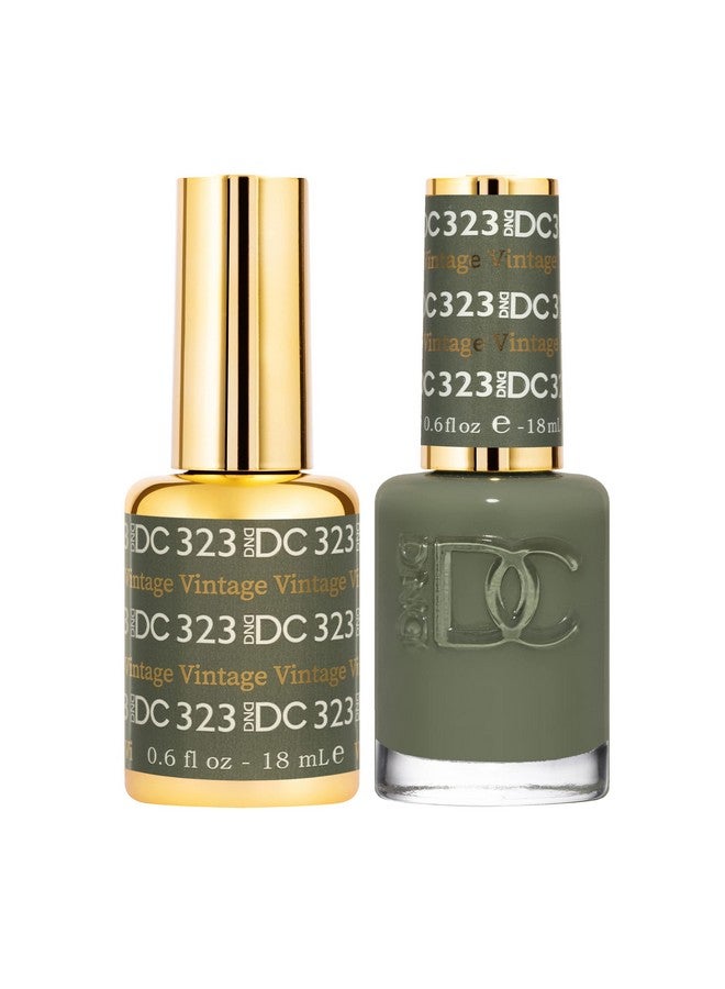 Dnd Gel Polish Set 1 Each Of Green Gel Polish And Green Nail Polish 323 Vintage 0.5 Fl Oz