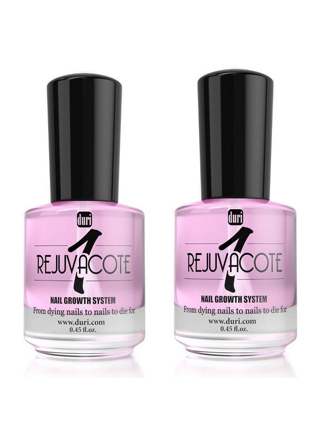 Rejuvacote 1 Nail Growth System Original Maximum Strength Formula Nail Strengthener And Nail Growth Base And Top Coat Pack Of 2 0.45 Fl. Oz.