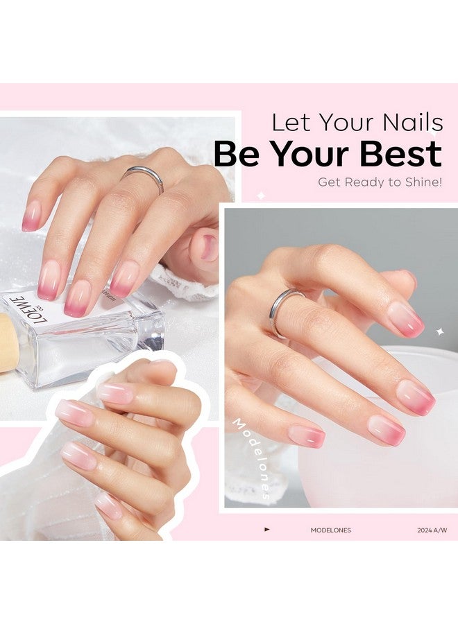 Gel Nail Polish Set 6 Colors Nude Pink Jelly Gel Polish Milky White Neutral Nail Gel Polish Summer Shimmery Glitter Translucent Nail Art Gel Kit Soak Off Manicure Diy Salon Gift For Ladies