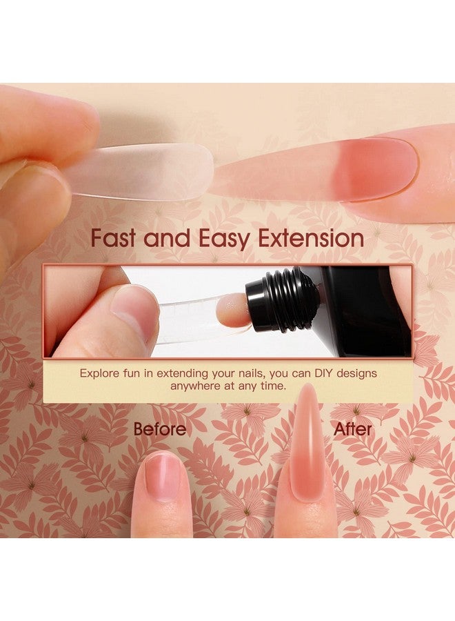 False Nail Extension Gel 60Ml Rouge Neutral Color Ballerina Square Oval Acrylic 1 Piece 2 Fl Oz
