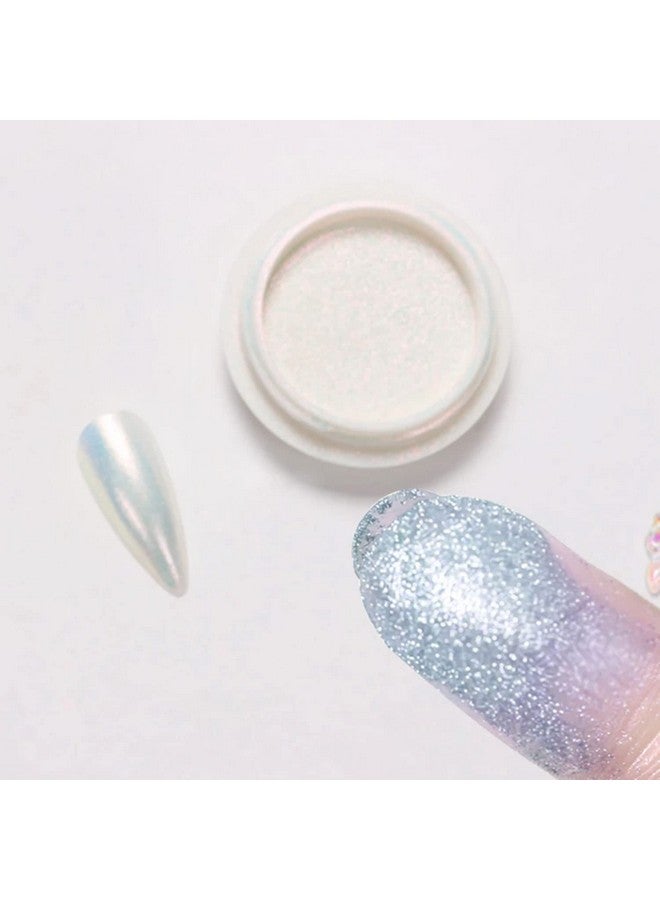 Mermaid Chrome Nail Powder Aurora Nail Glitter Nail Art Decoration Allstarry Nail Powder For Gel Polish Mirror Effect Pigment Chrome Iridescent Aurora Nail Supplies For Women