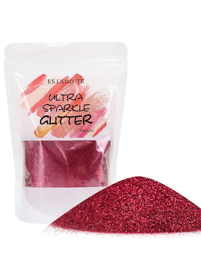 150G Extra Fine Holographic Cosmetic Glitter Ultra Fine Glitter Powder For Resin Tumblers Makeup Face Eye Hair Body Crafts Painting Arts Nail Art Diy Decoration (Wine Red)