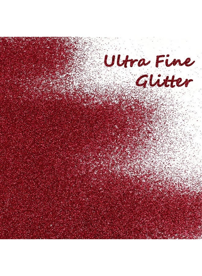 150G Extra Fine Holographic Cosmetic Glitter Ultra Fine Glitter Powder For Resin Tumblers Makeup Face Eye Hair Body Crafts Painting Arts Nail Art Diy Decoration (Wine Red)