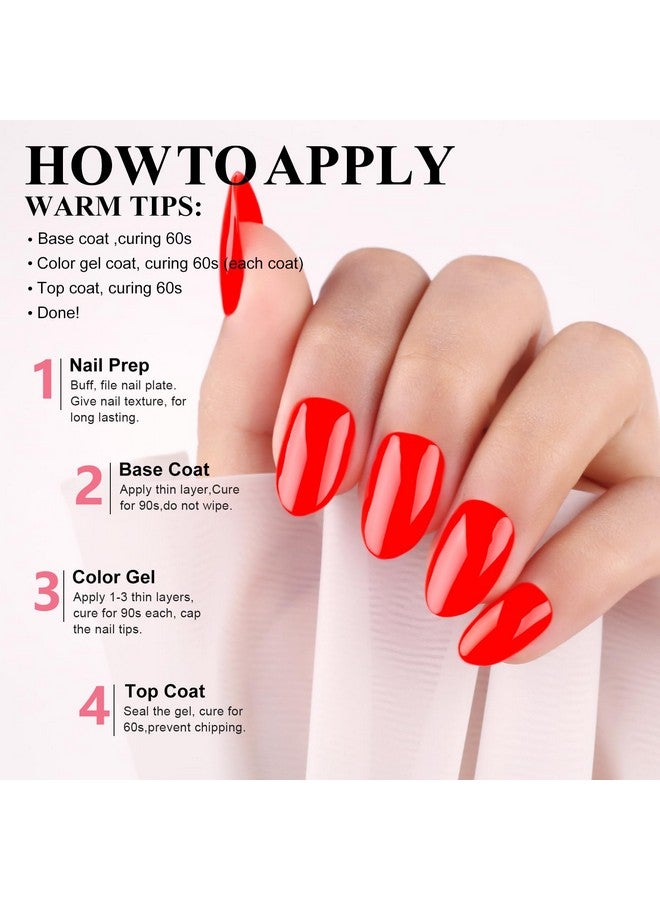 Gel Nail Polish 1 Pcs 15Ml Neon Red Color Gel Polish Soak Off Nail Art Manicure Salon Diy Nail Lamp Gel Nail Design Decoration At Home Gift For Women 0.5 Fluid Ounces