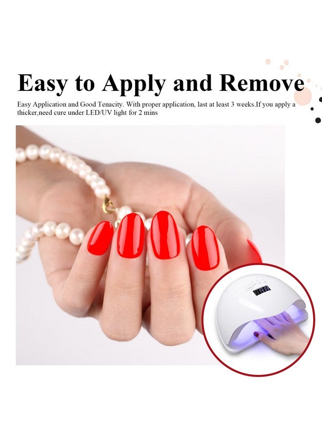 Gel Nail Polish 1 Pcs 15Ml Neon Red Color Gel Polish Soak Off Nail Art Manicure Salon Diy Nail Lamp Gel Nail Design Decoration At Home Gift For Women 0.5 Fluid Ounces