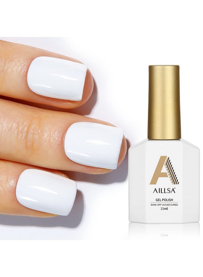 White Gel Nail Polish French Manicure Gel Polish Long Lasting Extre White Wedding Nail Gel Polish Soak Off U V Gel Polish Winter Nail Art At Home Valentine'S Day Gift 0.51 Fl Oz