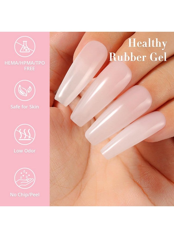 Rubber Base Gel For Nails Milky Pink Rubber Gel U V Color Base Gel Nail Polish 15Ml 014