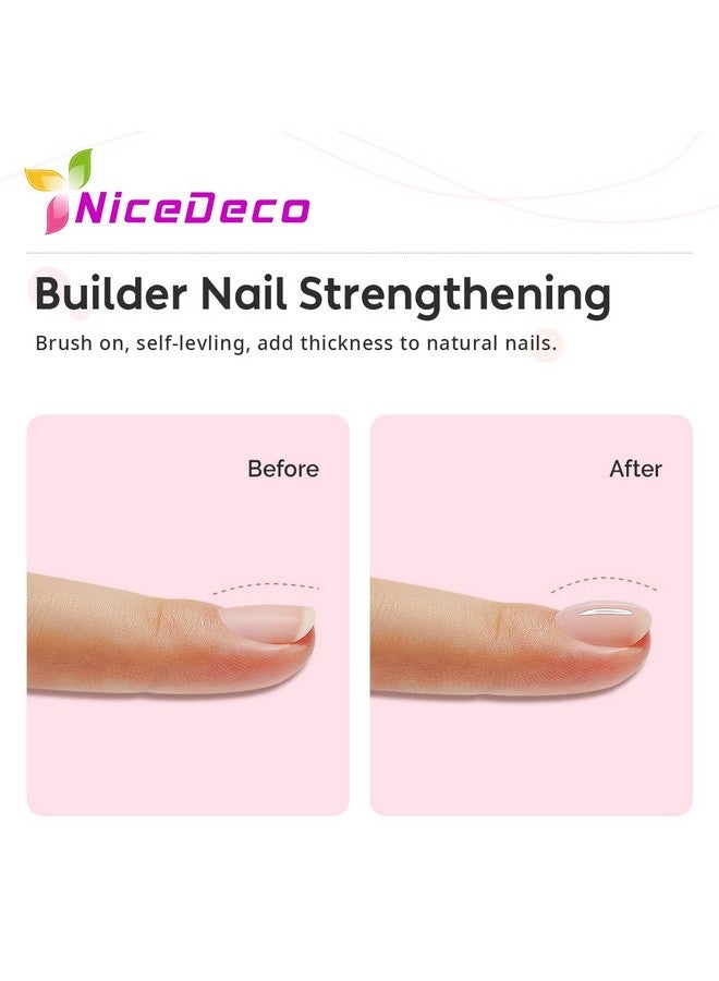 Rubber Base Gel For Nails Milky Pink Rubber Gel U V Color Base Gel Nail Polish 15Ml 014