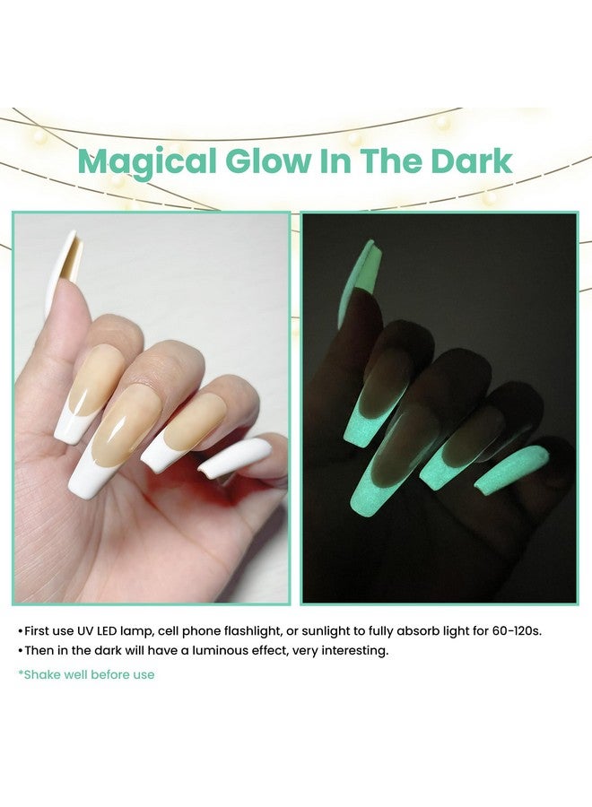Glow In The Dark Gel Nail Polish1 Pcs 15Ml White Green Luminous Glow Effect Uv Gelfluorescent Bright Neon Shiny Finish Led Uv Lamp Needed Nail Varnish Manicureyg379
