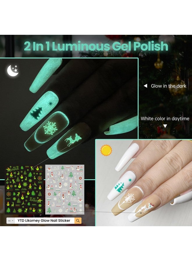 Glow In The Dark Gel Nail Polish1 Pcs 15Ml White Green Luminous Glow Effect Uv Gelfluorescent Bright Neon Shiny Finish Led Uv Lamp Needed Nail Varnish Manicureyg379