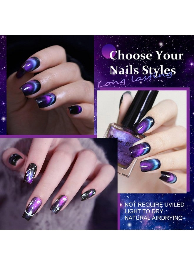 Cat Eye Nail Polish Quick Dry Glitter Nail Polish With Magnetic Stick Vegan And Crueltyfree Nail Paint Art For Nail Salon