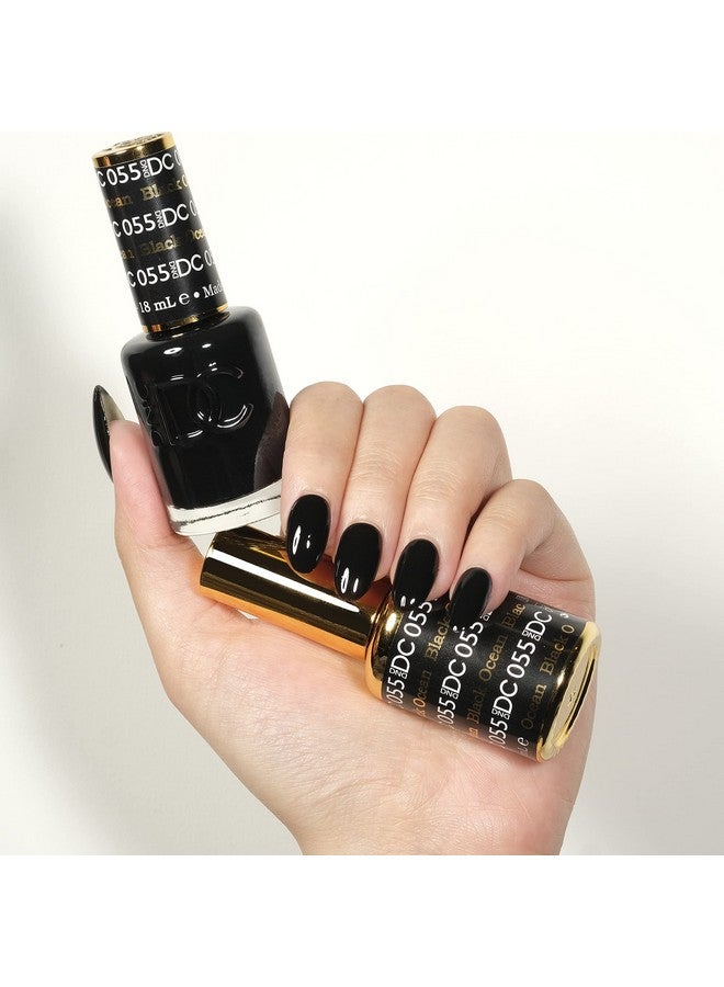 Dnd Gel Polish Set 1 Each Of Black Gel Polish And Black Nail Polish 055 Black Ocean 0.5 Fl Oz