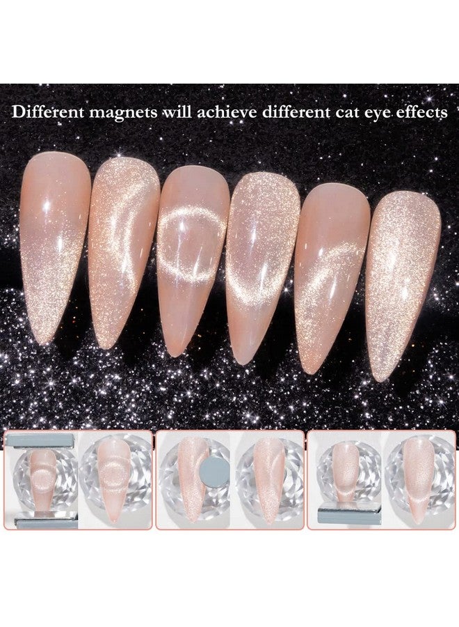 Nude Smoothie Wide Cat Eye Gel Nail Polish Magnetic Gel Polish 10Ml Cat Eye Nail Polish Soak Off Uvled Gel Cat Eye Polish With Magnetic Stick