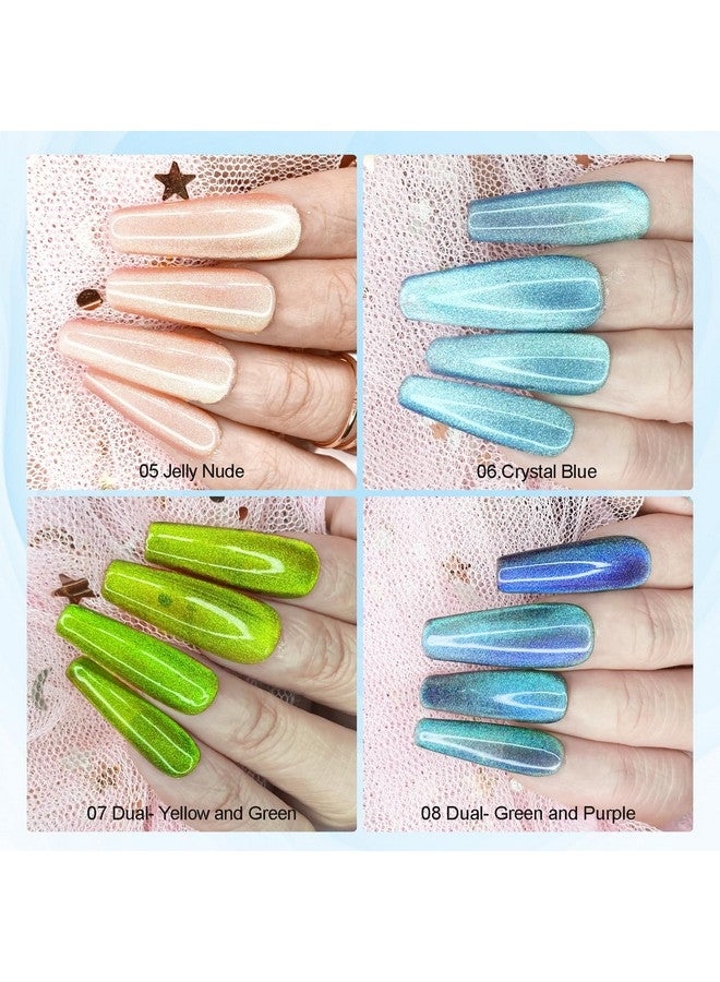 Nailgil Cat Eye Gel Nail Polish With Magnet Jelly Blue Cat Eyes Gel Polish Galaxy Soak Off Holographic Cats Eye Gel Polish Magnetic For Nail Art Manicure Salon Diy At Home