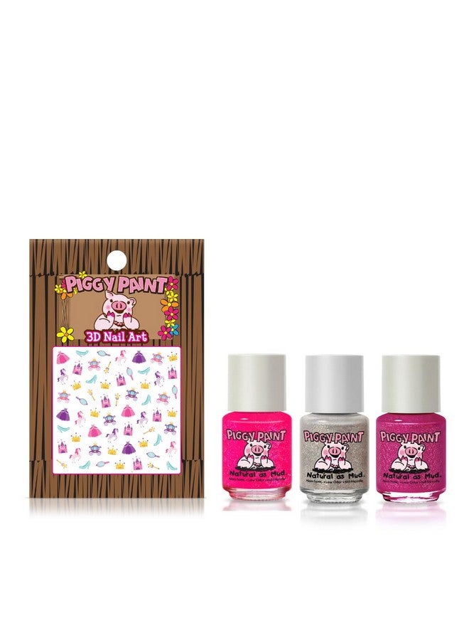 100% Nontoxic Girls Nail Polish Safe Crueltyfree Vegan & Low Odor For Kids Sparkle Sparkle! (Gift Set)