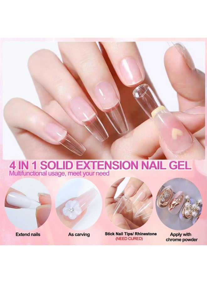 Solid Sculpture Builder Gel For Nails Nail Sculpting Gel Nonsticky Hand Solid Builder Gel Upgrade Hard Nail Extension Gel 3D Sculpting Gel For Nail Art Design Clear 15G