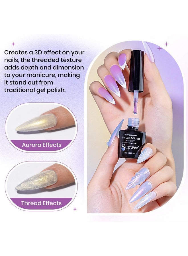 Pearl Gel Nail Polish 12 Colors Shimmer Mermaid Nail Gel Polish White Pink Blue Iridescent Nail Polish Gel Soak Off Uv Gel For Nail Art Polish Diy At Home