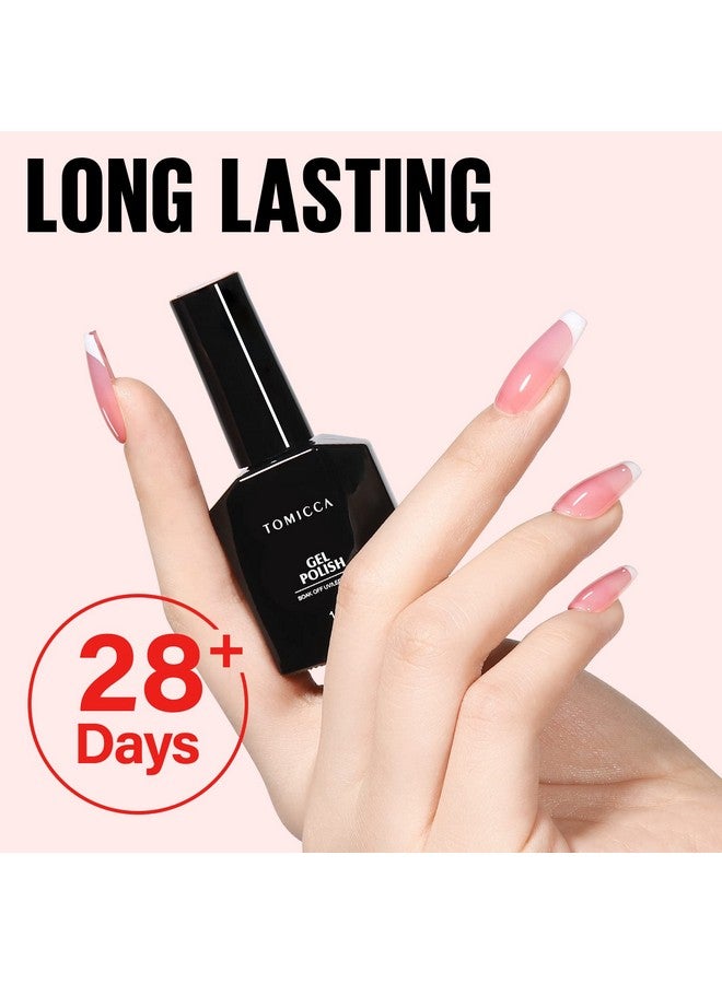 Pink Gel Nail Polish Clear Pink Gel Polish Light Pink Nail Polish Quick Dry Soak Off Uv Sheer Pink Gel Polish Colors Long Lasting Jelly Gel Nail Art Manicure Home Diy