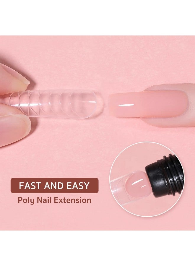 Poly Gel 60G Nail Extension Gel Light Pink Builder Gel Nail Enhancement Gel For Beginner & Professional Nail Art Salon Diy At Home