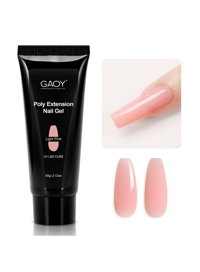 Poly Gel 60G Nail Extension Gel Light Pink Builder Gel Nail Enhancement Gel For Beginner & Professional Nail Art Salon Diy At Home