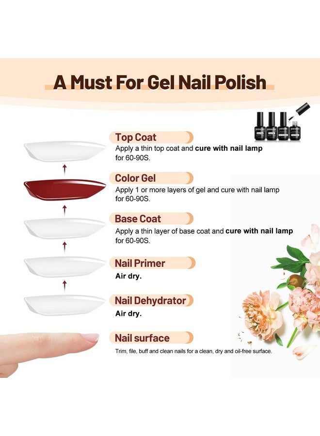 15Ml Nail Primer Base Coat Top Coat Glossy Quick Drying Durable Diy Nail Art Design Long Lasting Gift