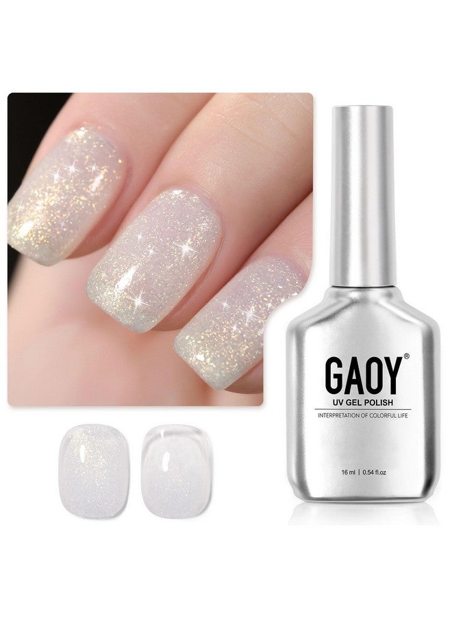 Shimmer Gel Nail Polish 16Ml Translucent Jelly Glitter Gel Polish Soak Off Uv Gel For Nail Art Diy At Home 1609 Milky White