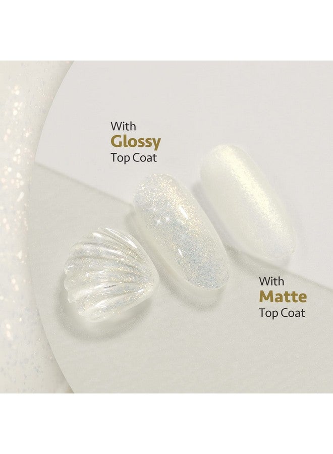 Shimmer Gel Nail Polish 16Ml Translucent Jelly Glitter Gel Polish Soak Off Uv Gel For Nail Art Diy At Home 1609 Milky White