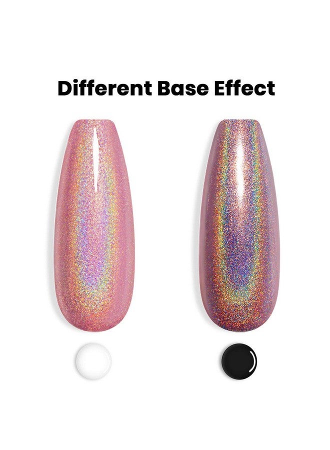 Holographic Nail Polish Rose Gold Gel Nail Polish With Mermaid Unicorn Effect Glitter Gel Nail Polish Rar73 Suitable For Spring Summer