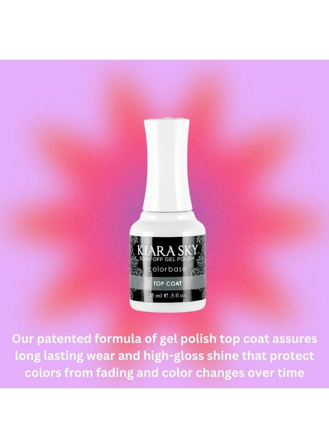 Soak Off Gel Polish 0.5 Fl Oz (Top Coat + Base Coat Duo)