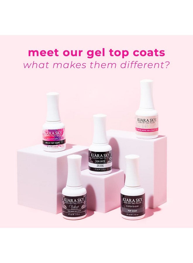 Soak Off Gel Polish 0.5 Fl Oz (Top Coat + Base Coat Duo)