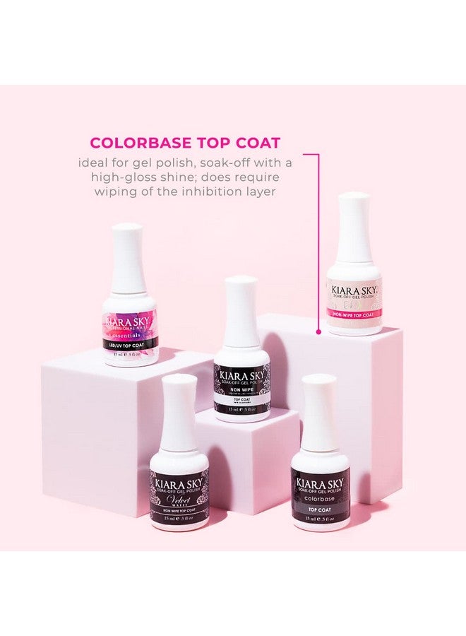 Soak Off Gel Polish 0.5 Fl Oz (Top Coat + Base Coat Duo)