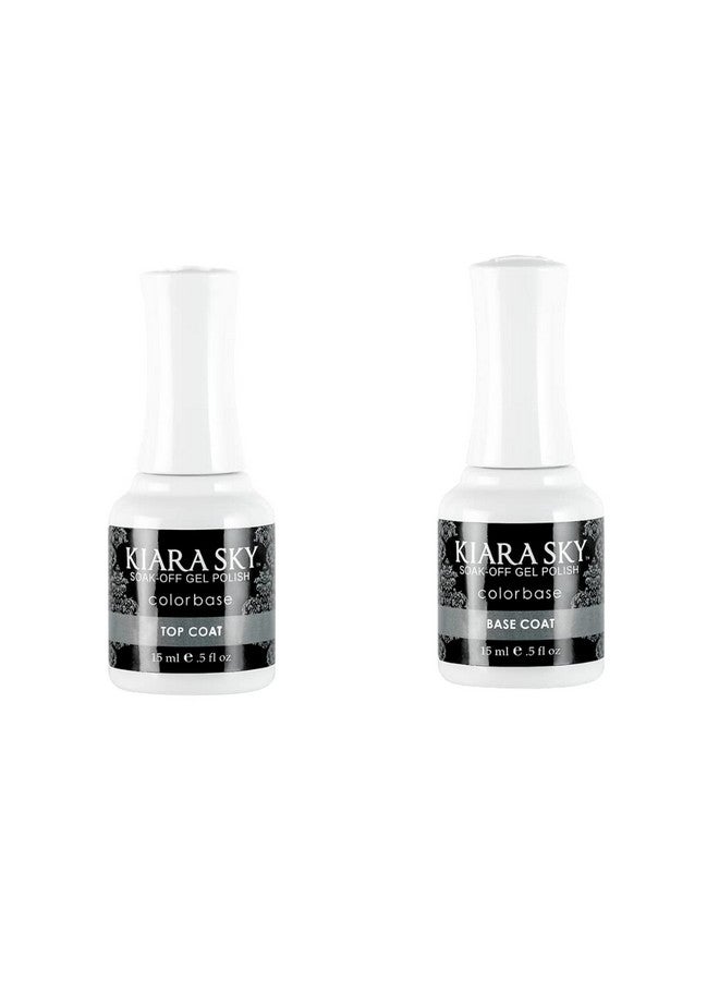 Soak Off Gel Polish 0.5 Fl Oz (Top Coat + Base Coat Duo)