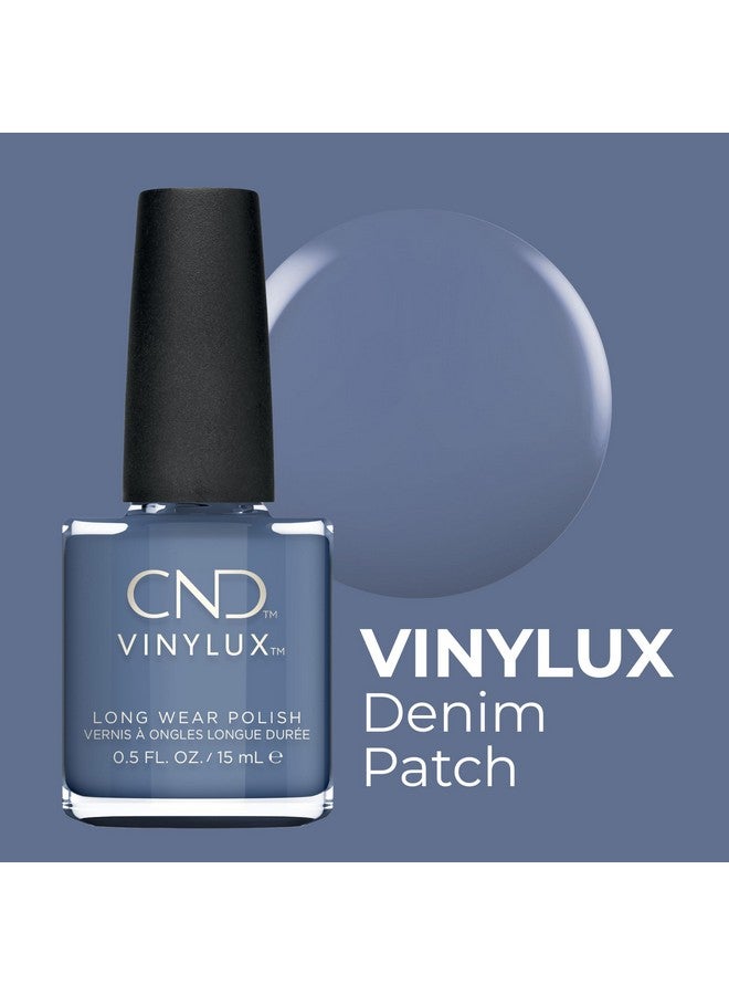 Vinylux Longwear Blue Nail Polish, Gellike Shine & Chip Resistant Color, Denim Patch, 0.5 Fl. Oz