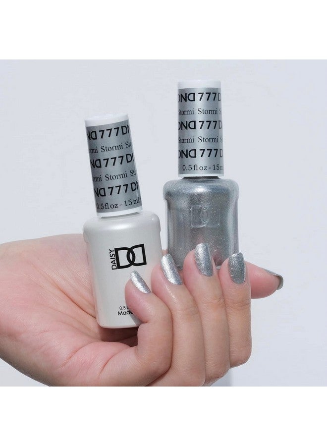 Dnd Gel Polish Set 1 Each Of Gray Gel Polish And Gray Nail Polish, 777 Stormi, 0.5 Fl Oz