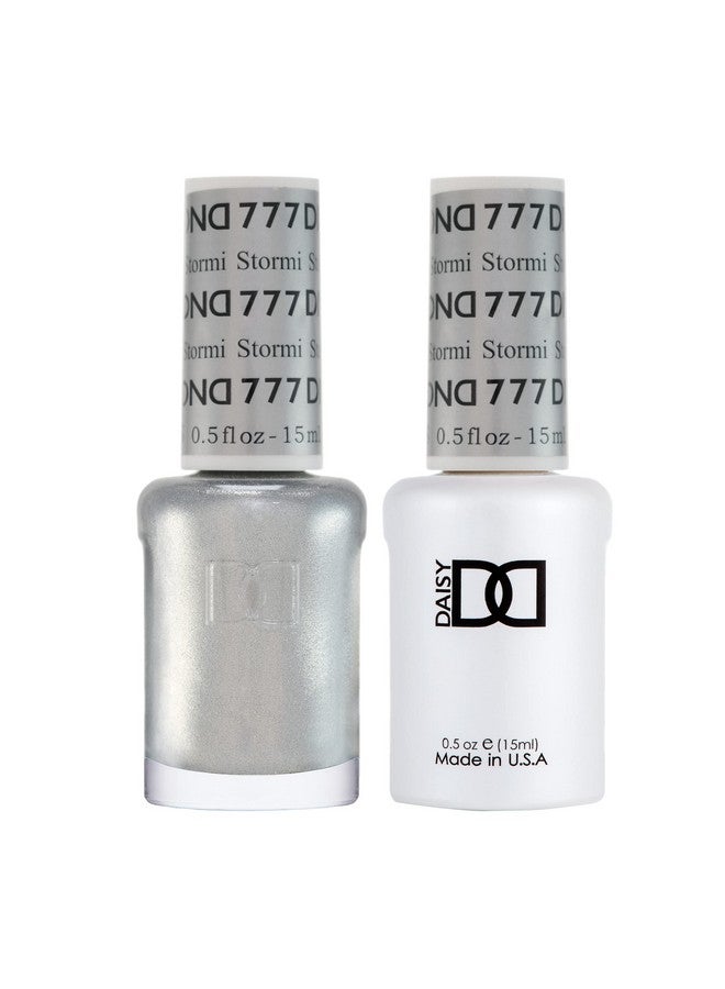 Dnd Gel Polish Set 1 Each Of Gray Gel Polish And Gray Nail Polish, 777 Stormi, 0.5 Fl Oz