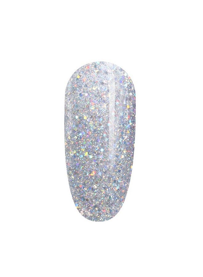 Gel Nail Polish Glitter Uv Gel Soak Off Nail Gel Polish Sparkle Color Manicure Pedicure (Diamond Silver)