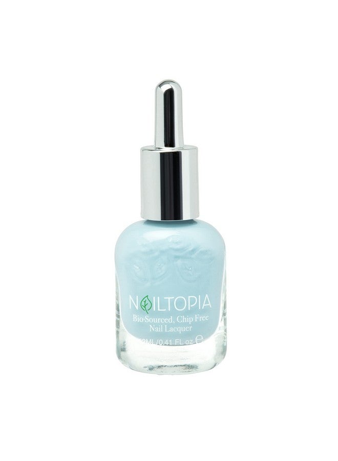 Plantbased Chip Free Nail Lacquer Non Toxic, Biosourced, Longlasting, Strengthening Polish Hula Girl (Sky Blue) 0.41Oz