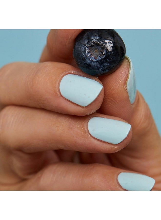 Plantbased Chip Free Nail Lacquer Non Toxic, Biosourced, Longlasting, Strengthening Polish Hula Girl (Sky Blue) 0.41Oz