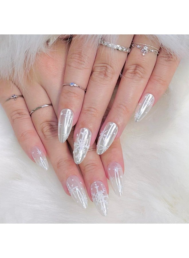 Sterling Pearl Nail Chrome Powder (Pearl) 1G Metallic Nail Powder Translucent Pearlescent Pigment Mirror Metallic Effect Home Diynail Salon Manicure