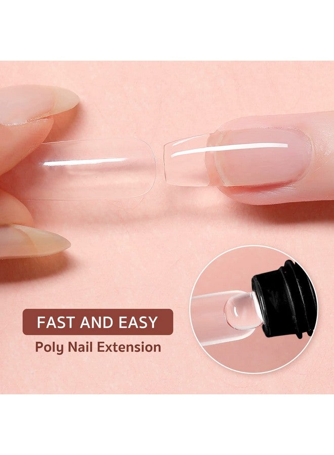 Poly Gel Set Nail Extension Gel 6 Colors Nude Pink Builder Gel Nail Enhancement Gel For Beginner & Professional Nail Art Salon Diy