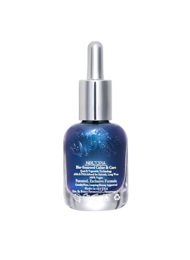 Plantbased Chip Free Nail Lacquer Non Toxic, Biosourced, Longlasting, Strengthening Polish Ride The Wave (Royal Blue) 0.41Oz