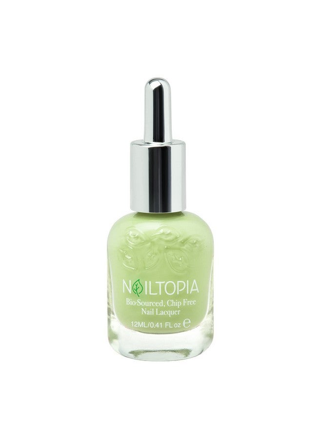 Plantbased Chip Free Nail Lacquer Non Toxic, Biosourced, Longlasting, Strengthening Polish Juice Cleanse (Pastel Green) 0.41Oz