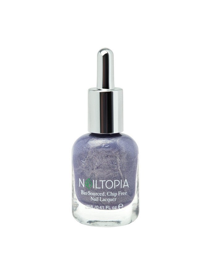Plantbased Chip Free Nail Lacquer Non Toxic, Biosourced, Longlasting, Strengthening Polish Stay Inspired (Medium Purple With Gold Reflects) 0.41Oz
