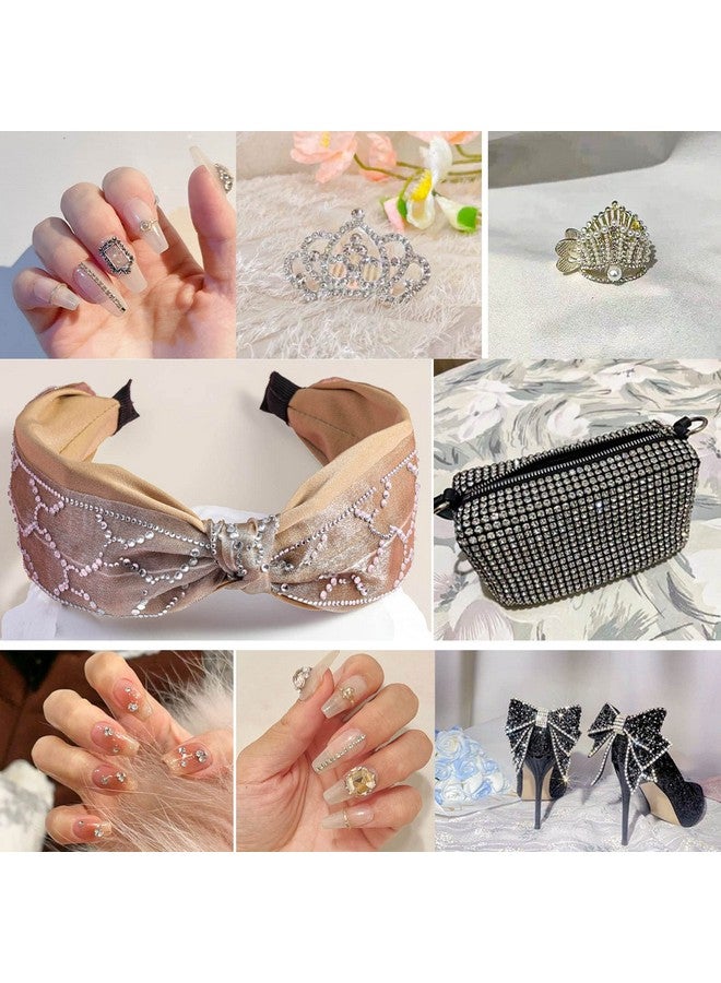 4300Pcs Flatback Rhinestonesclear Rhinestones Nail Gems Round Crystal Rhinestones For Craftsmixed 6 Sizes With Picking Tweezers And Wax Pencil Kit Ss6Ss20Crystal
