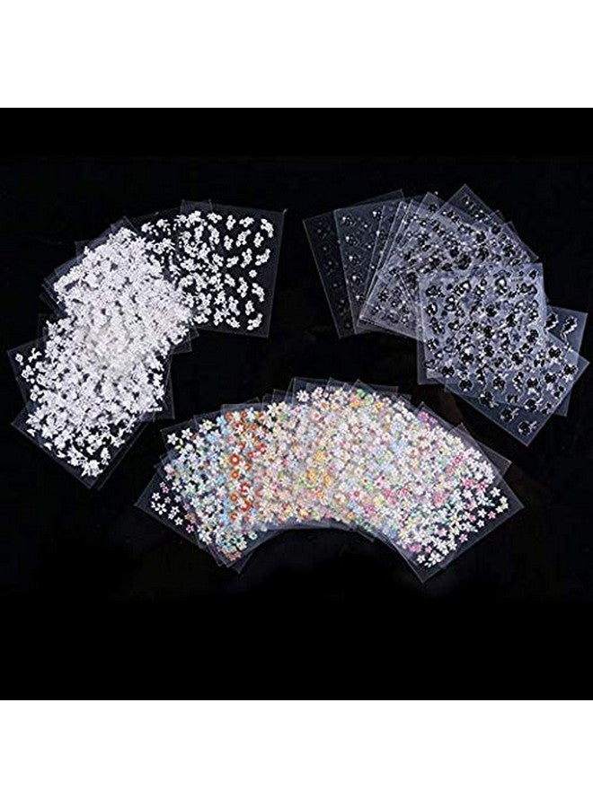 New 50 Sheets 3D Design Nail Art Sticker Tip Decal Manicure