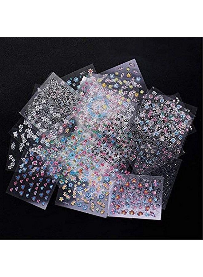 New 50 Sheets 3D Design Nail Art Sticker Tip Decal Manicure