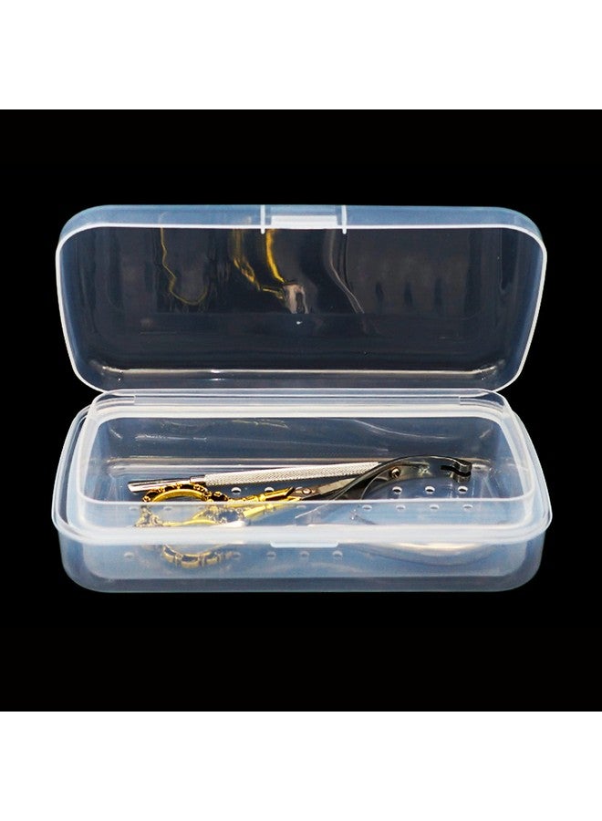 Nail Tool Sterilizer Box Fully Transparent Plastic Sterilization Tray Nail Art Sterilizing Clean Tool Sterilizer Box Storage Organizer For Tweezerhair Cutter Manicure Tool
